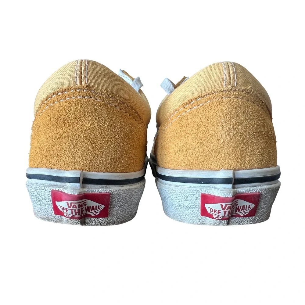 Vans Old Skool Ochre Yellow Suede Canvas Low Top Sneakers Womens 7.5 Mens 6.0